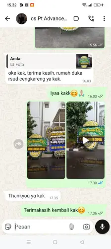Testimonial Papan Bunga Pernikahan pasuruan